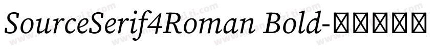 SourceSerif4Roman Bold字体转换
